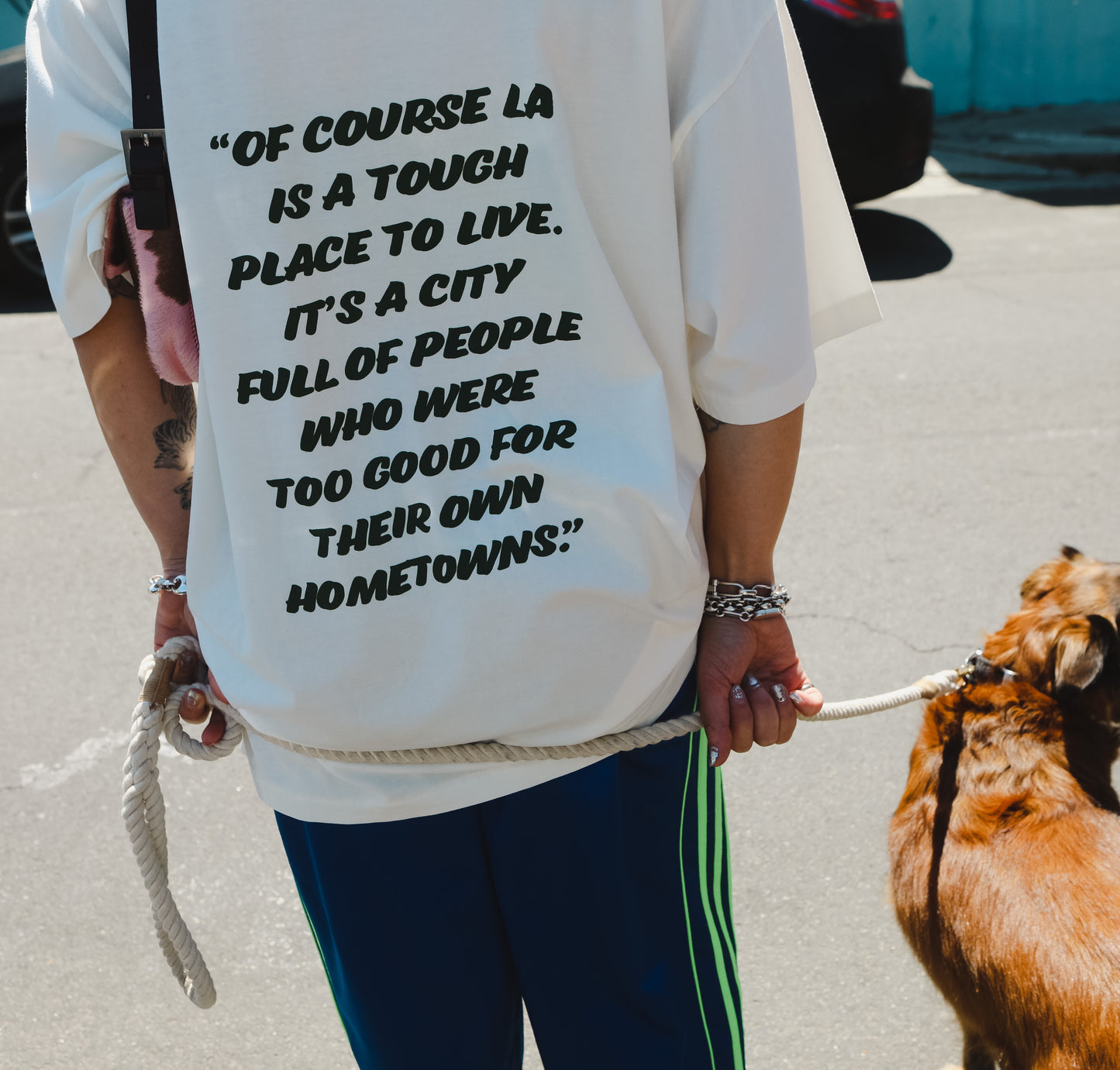 LA Is A Tough Place Oversized Premium Tee