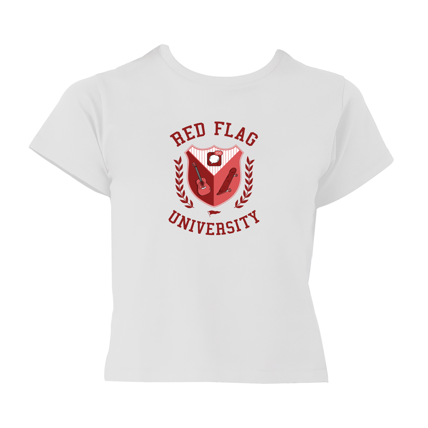 Red Flag University Baby Tee