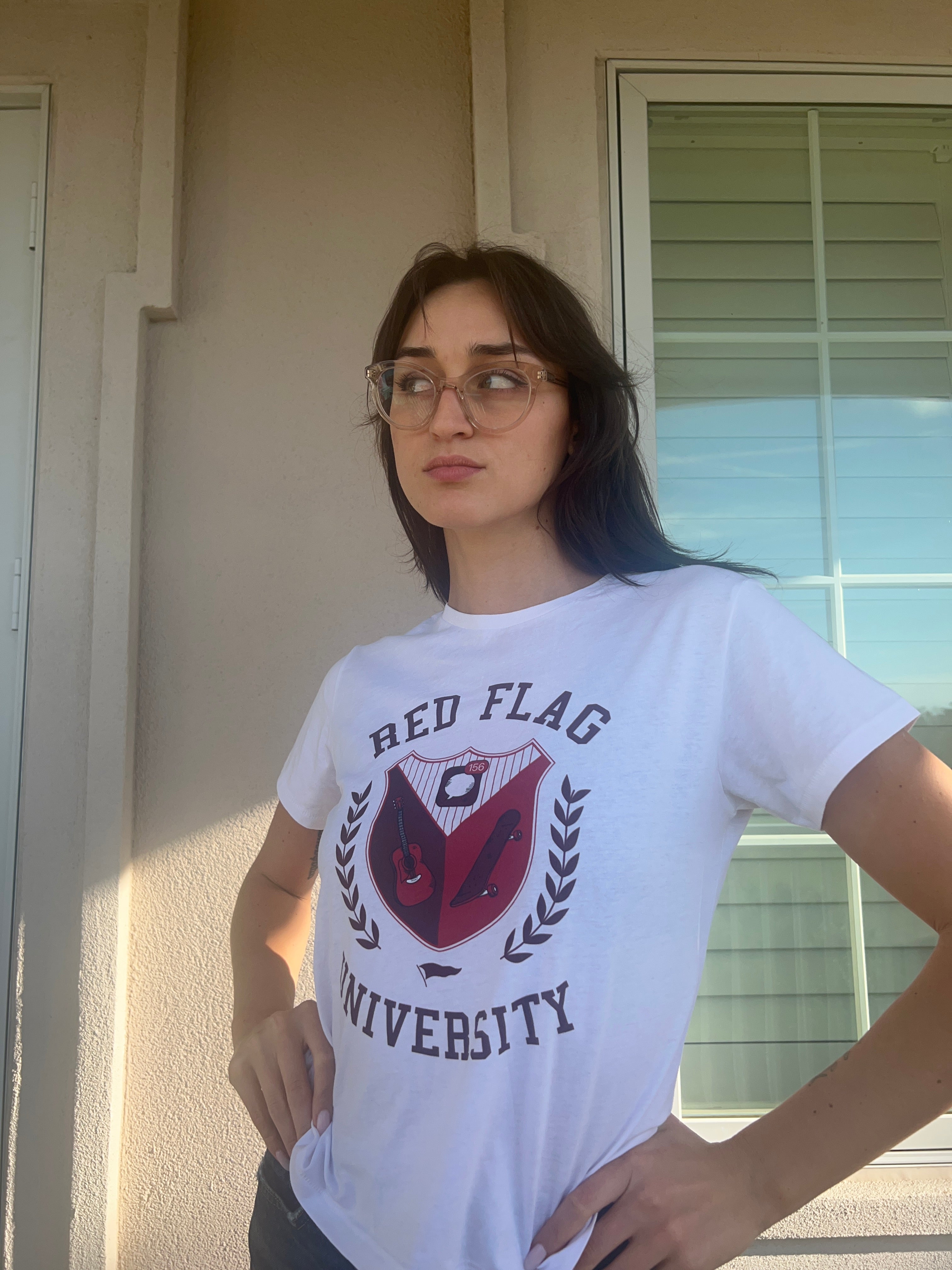 Red Flag University Baby Tee