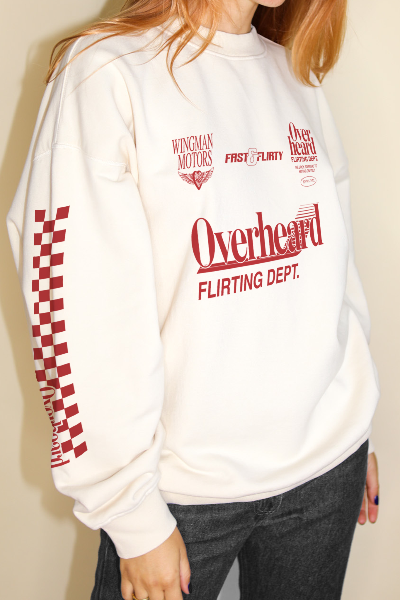 Overheard Flirting Dept. Crewneck Overheard Shop